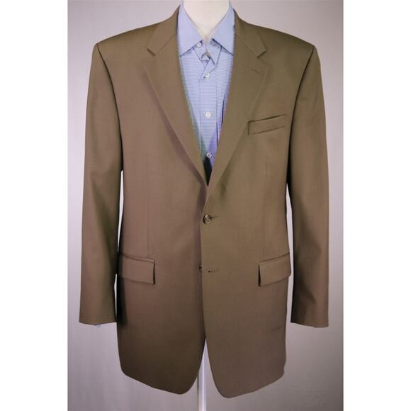 Ralph Lauren Olive Brown 2-Btn Wool Blazer Jacket 44L - Picture 2 of 9